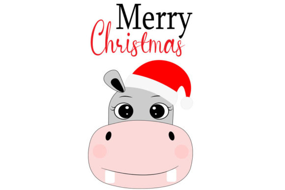 Christmas Hippo Svg for Creative Branding and Marketing