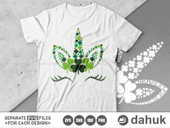Shamrock Unicorn Svg for Graphics and Crafts